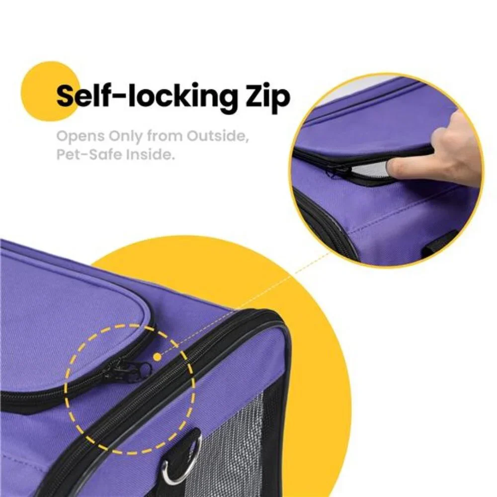 Cat Carrier,Foldable Soft-Sided Large Cat Carrier,Airline Approved Cat Medium
